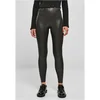 Womens high-waisted glamour leggings, bright black