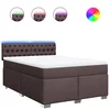 vidaXL vidaXL Box spring postelja z vzmetnico temno rjava 160x200 cm blago, (21307552)