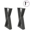 Noge za klub stolić 2 kom. antracit 38 x (42-43,3) cm čelik