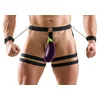 Svenjoyment Hip Harness with Cock Ring and Cuffs 2100428 Black S/M
