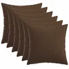 vidaXL Prevleka za blazino 6 kos HEERLEN Rjava 35 x 35 cm Blago