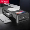 Luwei Postolje za monitor sa USB portovima, 11x54.6x20 cm, Crno