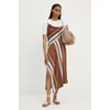 Obleka A.L.C. Lauren rjava barva, 6DRES02381