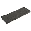 Vidaxl Stopniščne preproge 15 kosov 65x21x4 cm temno sive pravokotne robove