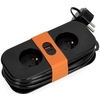 Produžni kabl 2 utičnice + 2x USB, 1,4 m, crni