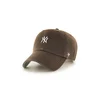 Bombažna kapa s šiltom 47brand MLB New York Yankees rjava barva
