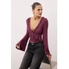 Trendyol Milla ženska bluza Twoaw25Bz00151, šljivasta