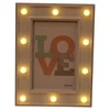 shumee Foto okvir z LED osvetlitvijo Bela eleganca 21x15cm
