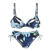 SUNSEEKER Bikini mornarska/svetlo modra/pastelno zelena/bela