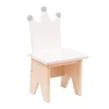 Personalized Wooden Kids’ Chair – Unique Design & Premium Quality! – Crown White + Grey tips