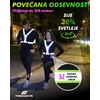 FREEMOVE LED odsevnik/ultra odsevni tekaški jopič, vidljivost na 330 m, 5 različnih barv - sveti ali utripa, USB-C polnjenje, nastavljiva velikost XS-3XL, idealno za tek, kolesarjenje, e-skiro, nočni sprehod