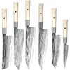Set damašćanskih kuhinjskih noževa MA-39192 - 6 kom / Bijela KP39192