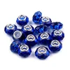 Plastične kroglice z veliko luknjo 14,5x9 mm - mornarsko modra (5 kosov)