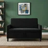 vidaXL Sofa s shrambo Črna 122 x 78 x 87 cm Poliester