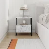 Hanah Home Noćni ormarić Pal, 45x50x40 cm, Beli