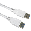 PremiumCord Podaljševalni kabel USB 3.0 Super-speed 5Gbps A-A, MF, 9-pinski, 3 m, bel