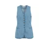 WE Fashion Brezrokavnik svetlo modra