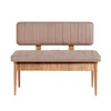 Hanah Home Trpezarijska klupa Vina Bank 110x85x46cm Bež