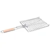 Rešetka za žar za 2 ribi iz kromiranega jekla 65x26x36cm/BBQ