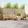 Set vanjskih sofa s jastukom 7 pcs Prirodna i bež