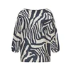 LASCANA Bluza kremna/ultra mornarsko modra