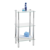 WENKO 15851100 - Regal YAGO 40x74 cm srebran/proziran