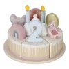 Little Dutch - Lesena rojstnodnevna torta Pink
