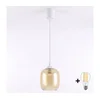 Brilagi - LED luster na sajli R GLASS 1xE27/60W/230V prečnik 14 cm bela/dimljeno braon