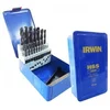 IRWIN KOMPLET SVEDROV ZA KOVINO HSS DIN-338 25-delni 1,0 - 13,0 mm vsakih 0,5 mm