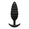 b-Vibe Twist Uniquely Textured Silicone Vibrating Plug Black