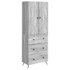Vidaxl Set omar 2 szt. Siva Sonoma 66 x 34,5 x 90 cm Inženirski les