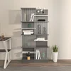 Hanah Home Polica za kuću Arya, 80x160x24,6 cm, Sivo-Bela