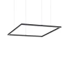 Ideal Lux - LED luster na sajli ORACLE SLIM LED/44W/230V 3000K 70x70 cm crna
