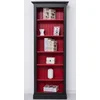 Casa Padrino country style solid wood bookcase black/red H. 210 cm - Country style furniture