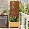 vidaXL vidaXL Zaslon za zasebnost v vrtu Cvetlični Rjav 50 x 140 cm, (5000207459)