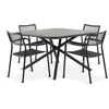 GOTHENBURG D120 sto siva + 4 HEMSEDAL stolice crna