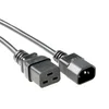 ACT Napajalni kabel AK5439 C14 (M) - C19 (F) kabel, 1 m, črna