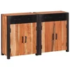 Kreveta 2 pcs Smeđa 110 x 30 x 75 cm Čvrsto drvo akacije