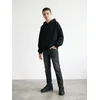 Sinsay - Slim fit farmerke s efektom pranja - crno