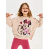 Sinsay - Pamučni duks sa okruglim izrezom i štampom Minnie Mouse - kafa