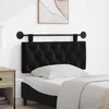 vidaXL Visoki naslon za glavo Črna 110 x 55 x 7 cm Žamet
