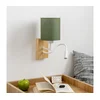 Brilagi - LED zidna lampa NUBILA WOOD 1xE27/25W/230V + LED/3W hrast/zelena