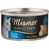 MIAMOR Vlažna hrana za mačke, Prirodni fileti u želeu tuna i škampi Feine Filets, 80g