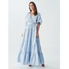 Willa Obleka Sole pastelno modra