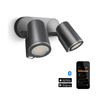 STEINEL 058654- LED spoljašnje svetlo sa senzorom SPOT DUO 2xGU10/7,5W/230V IP44