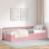 Kutni krevetni okvir s madracem Ostalo 2 pcs Siva Baršun