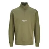 JACK & JONES Majica JORVESTERBRO oliva/off-bela