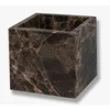 Temno rjava marmorna kopalnica organizator za bombažne tampone Marble - Mette Ditmer Denmark