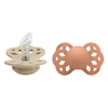 BIBS - Duda z anatomskim cucljem Infinity, Vanilla & Peach Silicone-Od 0 do 6 mesecev