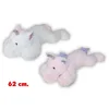 Alltoys Plišasti ležeči samorog 62 cm – roza ali bel